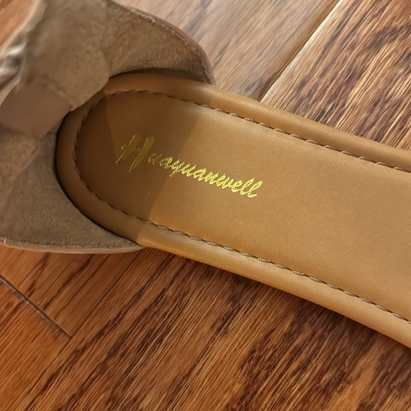 Sparkly tan sandals. - Picture 2 of 3